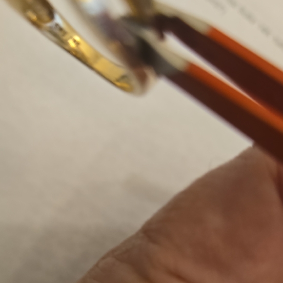 Unique Modernist 14k Yellow Gold, Citrine And Diamond Ring Sz 5 - Picture 3 of 5